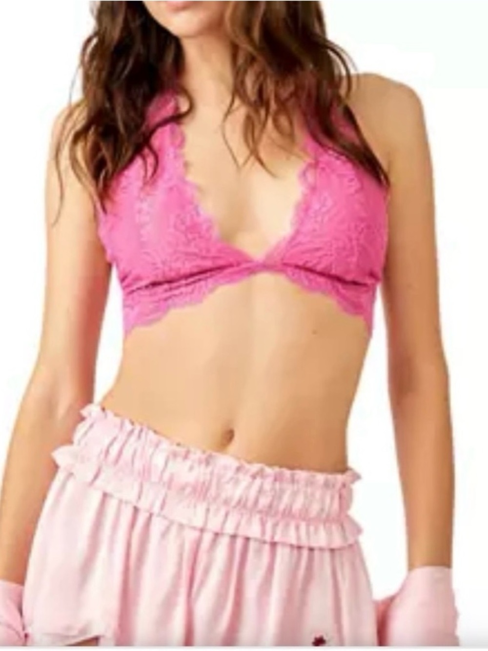 Free People Last Dance Lace Halter Bralette